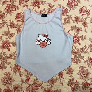 Y2K 2000s adorable Hello Kitty Sanrio Pink and White Tank Top